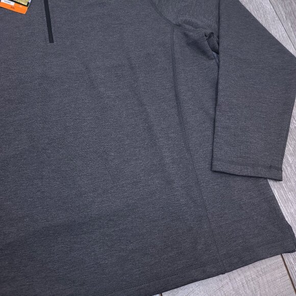 Orvis Sweater Mens XXL French Terry 1/4 Zip Pullover Gray Rayon Jacket - Picture 4 of 8